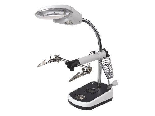 Verk 09162 Držiačik s lupou-tretia ruka, 5 LED