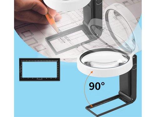 Verk 09176 Multifunkčná lupa s LED osvetlením, zväčšenie 10x, 25x