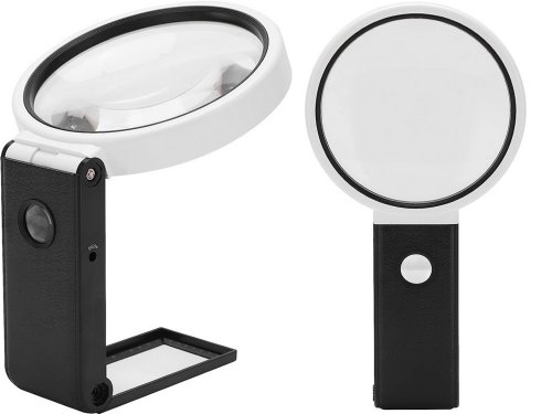 Verk 09176 Multifunkčná lupa s LED osvetlením, zväčšenie 10x, 25x
