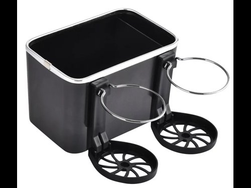 Verk 10082 Držiak na nápoje, papierové vreckovky do auta čierna