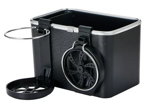 Verk 10082 Držiak na nápoje, papierové vreckovky do auta čierna