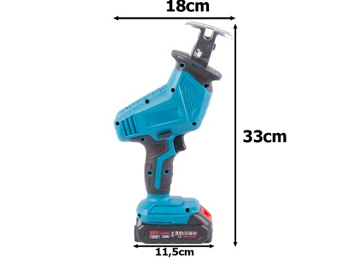Verk 11380 Přímočará elektrická pila AKU, 1.3Ah, 21V, 4 x čepel