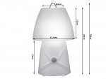 Verk 12295 Nočná Lampa LED RGB, pohybový senzor, 25 cm biela