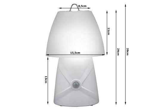 Verk 12295 Nočná Lampa LED RGB, pohybový senzor, 25 cm biela