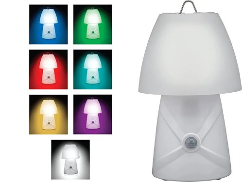 Verk 12295 Nočná Lampa LED RGB, pohybový senzor, 25 cm biela