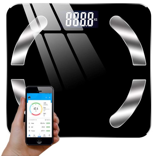 Verk 17086 Analytická osobní váha Bluetooth 180 kg černá