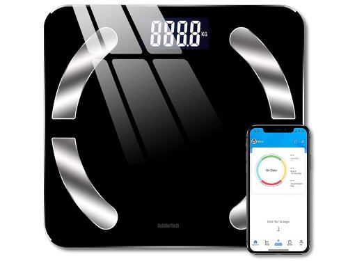 Verk 17086 Analytická osobní váha Bluetooth 180 kg černá