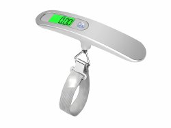 Verk 17116 Digitálna závesná váha na batožinu 50 Kg / 10 g strieborná