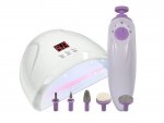 Verk 24406 Sada na nehty UV lampa 12 W  + pilník 2v1