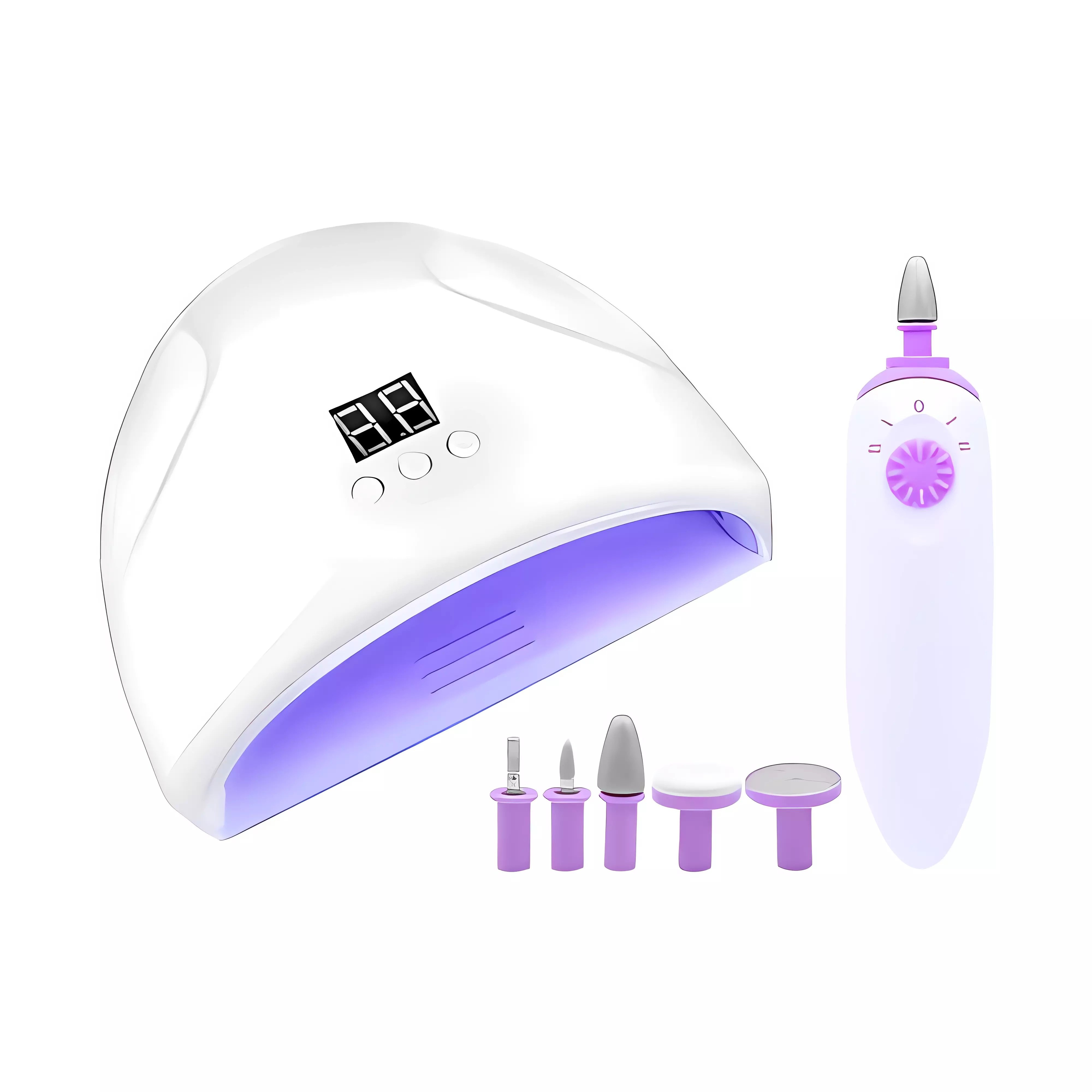 Verk 24406 Sada na nehty UV lampa 12 W + pilník 2v1