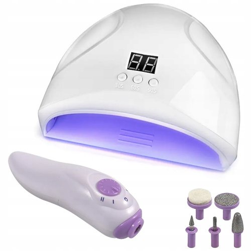 Verk 24406 Sada na nehty UV lampa 12 W  + pilník 2v1