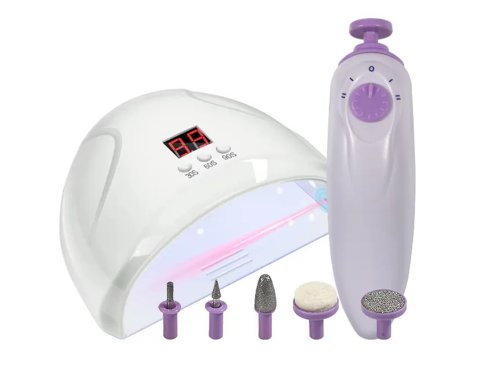 Verk 24406 Sada na nehty UV lampa 12 W  + pilník 2v1