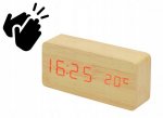 ISO 7037 Drevený digitálny LED budík