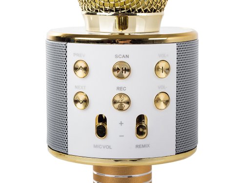 Verk 01377 Karaoke Bluetooth mikrofon, 1800mAh světle růžová