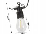 Verk 12301 LED Venkovní dekorační řetěz girlanda 10 žárovek, IP44, 10 m