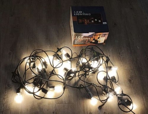 Verk 12301 LED Vonkajšia dekoračná reťaz girlanda 15 žiaroviek, IP44, 15 m