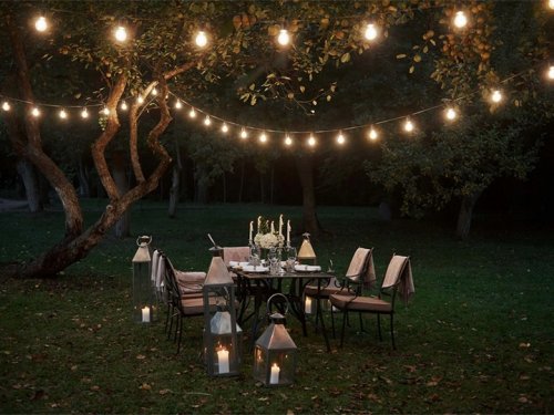 Verk 12300 LED Venkovní dekorační řetěz girlanda 15 žárovek, IP44, 15 m