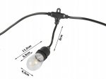Verk 12300 LED Venkovní dekorační řetěz girlanda 10 žárovek, IP44, 10 m