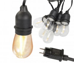 Verk 12300 LED Venkovní dekorační řetěz girlanda 10 žárovek, IP44, 10 m