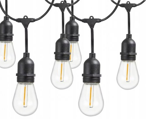 Verk 12300 LED Venkovní dekorační řetěz girlanda 10 žárovek, IP44, 10 m