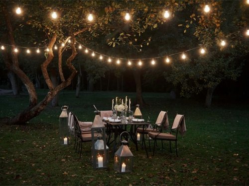 Verk 12300 LED Venkovní dekorační řetěz girlanda 10 žárovek, IP44, 10 m