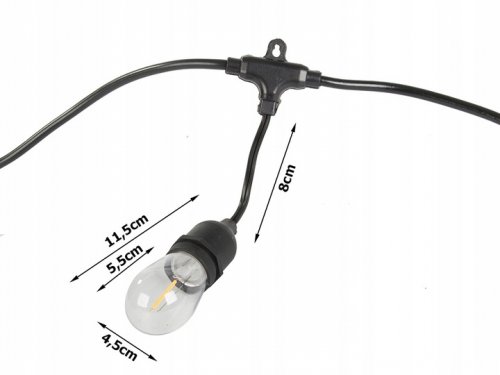 Verk 12300 LED Venkovní dekorační řetěz girlanda 10 žárovek, IP44, 10 m