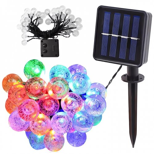 Verk 12298 Solárna dekoračná reťaz girlanda 40 LED, 700 cm, Multicolor