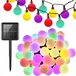 Verk 12297 Solárna dekoračná reťaz girlanda 20 LED, 450 cm, Multicolor