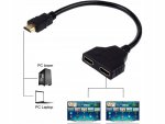 Verk 06291 Rozbočovač signálu HDMI FULL HD 2 porty, 30 cm černá