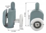 Verk 01947 Kolečka ke sprchovým koutům - set  24 ks
