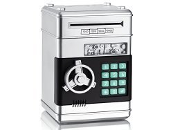 Verk 01938 Dětská pokladnička trezor stříbrná