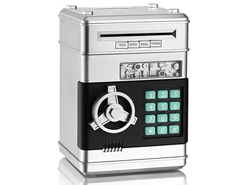 Verk 01938 Detská pokladnička trezor strieborná
