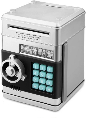 Verk 01938 Detská pokladnička trezor strieborná