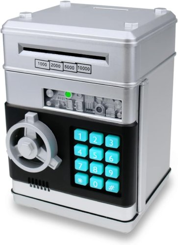 Verk 01938 Detská pokladnička trezor strieborná