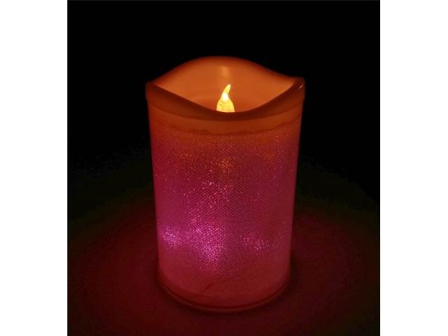 ART 0372 LED svíčka na baterie 12 cm RGB