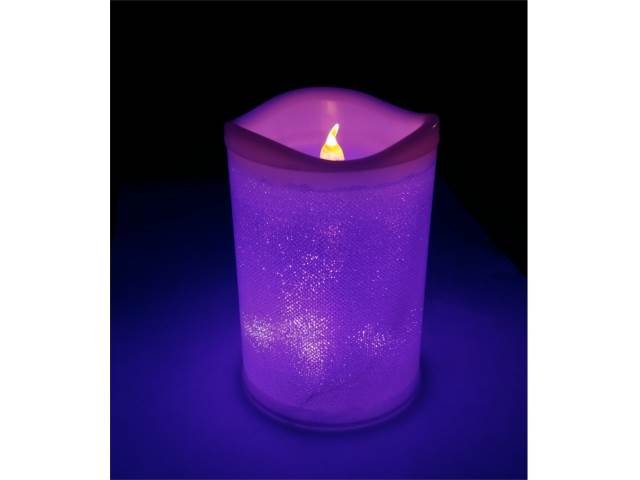 ART 0372 LED svíčka na baterie 12 cm RGB