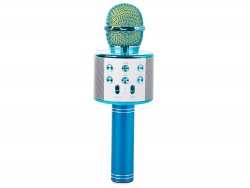 Verk 01377 Karaoke Bluetooth mikrofon, 1800mAh modrá