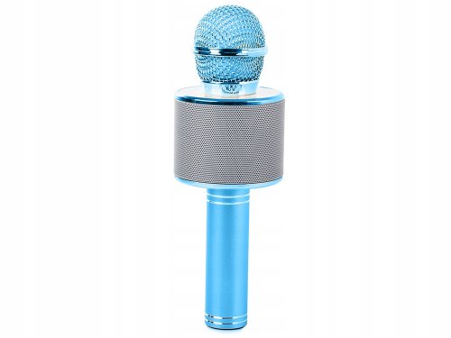 Verk 01377 Karaoke Bluetooth mikrofon, 1800mAh modrá
