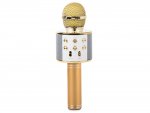 Verk 01377 Karaoke Bluetooth mikrofón, 1800mAh strieborná