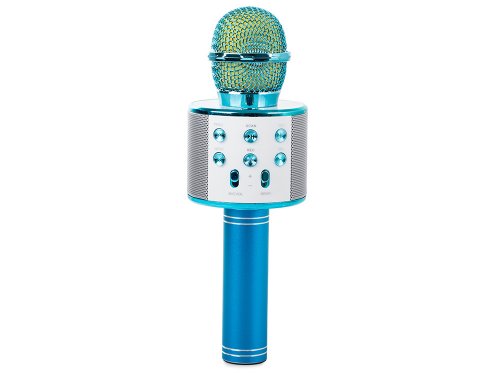 Verk 01377 Karaoke Bluetooth mikrofón, 1800mAh strieborná