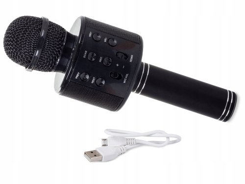 Verk 01377 Karaoke Bluetooth mikrofon, 1800mAh černá