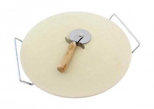 Pronett Pizza set - kameninový podnos 33 cm + kráječ