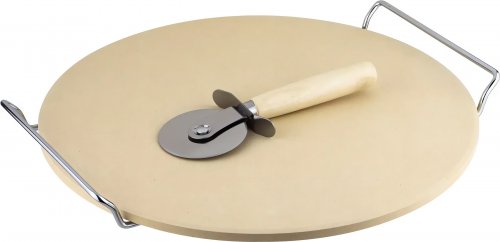 Pronett Pizza set - kameninový podnos 33 cm + kráječ