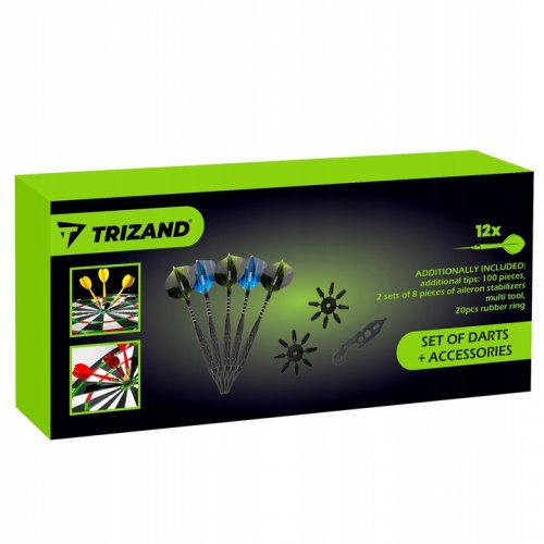 Trizand 21629 Sada šipek 12 ks + 100 softových hrotů 