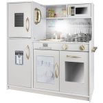 Kruzzel 22117 Detská drevená kuchynka s príslušenstvom XXL biela