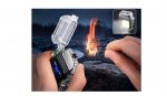 Verk 08371 Plazmový vodotesný USB zapaľovač s LED svietidlom modrobiela