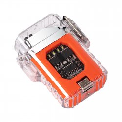 Verk 08372 Plazmový vodotěsný USB zapalovač s LED svítilnou oranžová