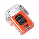 Verk 08372 Plazmový vodotesný USB zapaľovač s LED svietidlom modrobiela