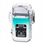 Verk 08372 Plazmový vodotesný USB zapaľovač s LED svietidlom modrobiela