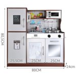 Kruzzel 22114 Detská drevená kuchynka s príslušenstvom XXL hnedá